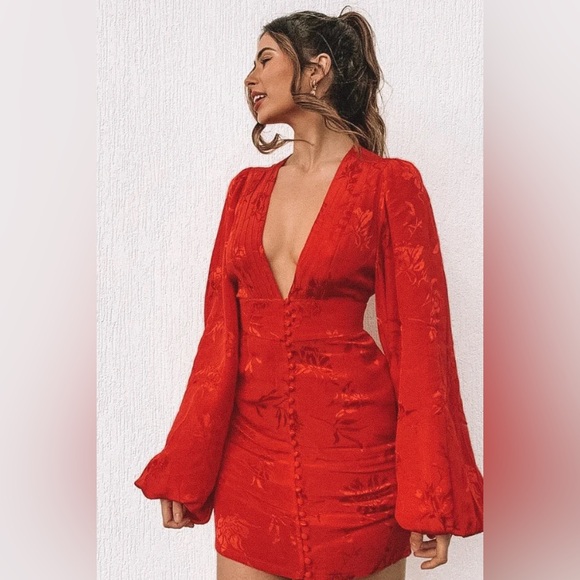 Rat & Boa Red Mini Dress - Picture 4 of 12